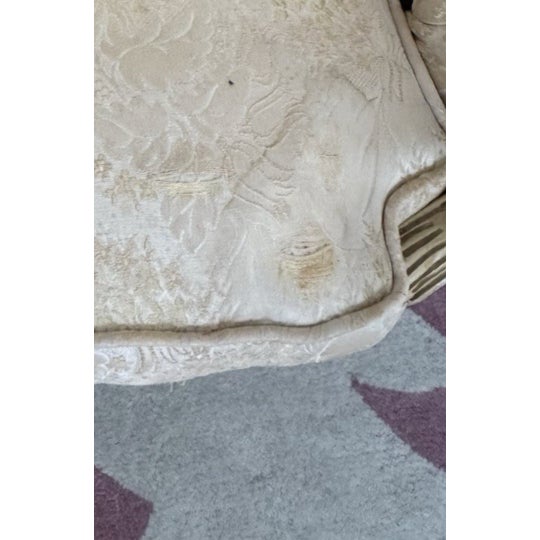 Vintage French Louis XV–Style Carved Sofa Carved Solid Wood Frame For Sale - Image 9 of 9