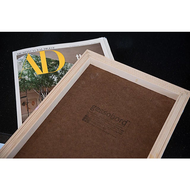 2020s "Isabella's Place," Small Abstract Painting on Board - 12" X 9" For Sale - Image 5 of 5