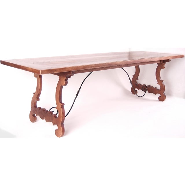 Not Yet Made - Made To Order Spanish Revival Oak Dinning Table from Bergier Art For Sale - Image 5 of 8