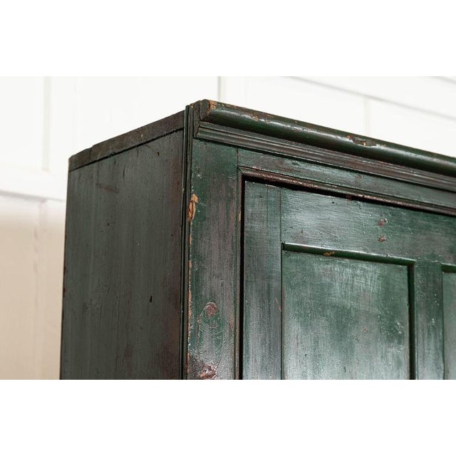 Large 19th Century English Pine Painted Cupboard, 1890 For Sale - Image 11 of 17