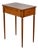 French 20th Century Louis XVI Style Cherrywood Side Table with Leather Top For Sale