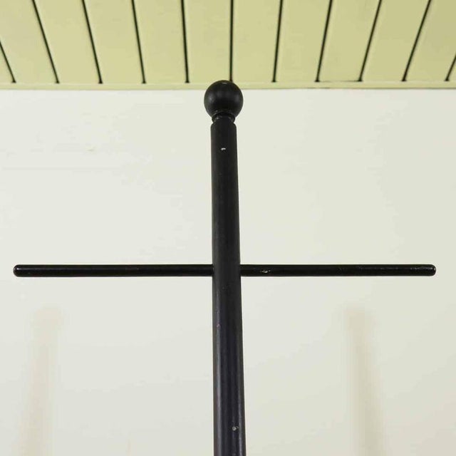 Industrial Black Metal Tripod Floor Coat Rack For Sale - Image 3 of 9