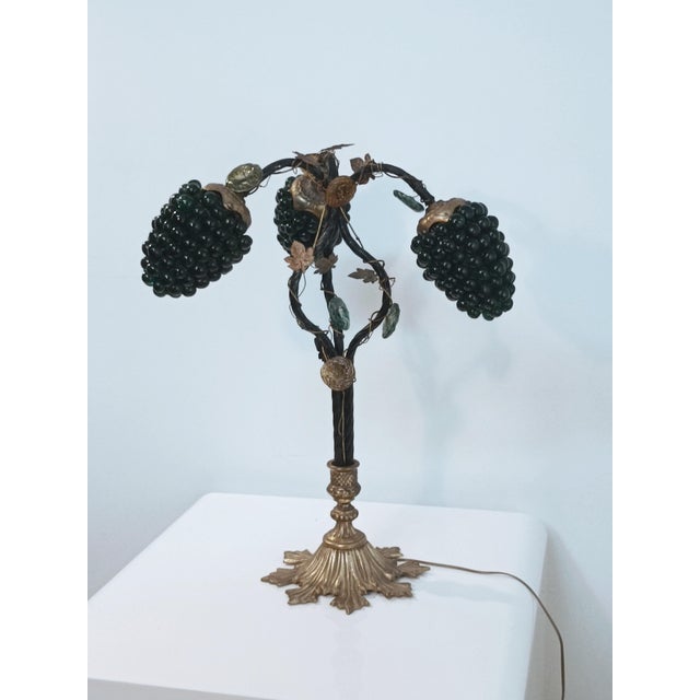 Mid-Century Modern Murano Glass Grape Cluster Lamp, 1960s For Sale - Image 3 of 11