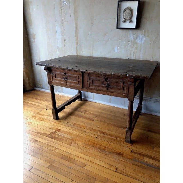 Wood Italian Antique Side Table For Sale - Image 7 of 12