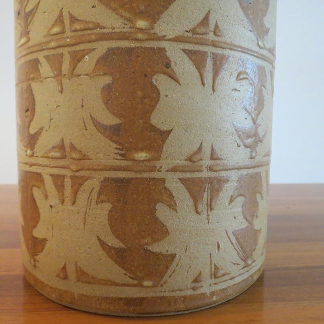 Vintage Pottery Table Lamp by John Virando of Richmond Hill, 1970s For Sale - Image 11 of 12