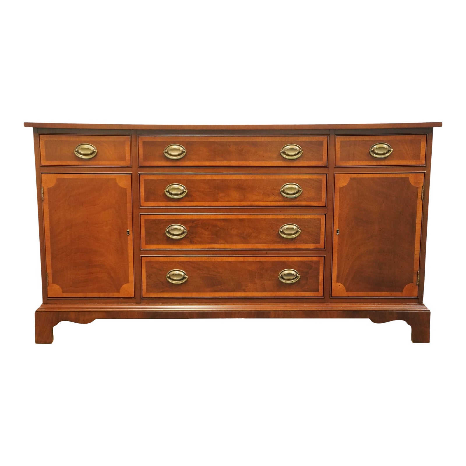 Hickory Chair Co. James River Collection Banded Mahogany Traditional Duncan Phyfe Style 60