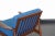 Blue Mid-Century Modern Walnut Lounge Chair With Spindle Back, 1950s For Sale - Image 8 of 10