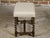 Barley Twist English 19th Oak Stool with Cross Stretcher and Custom Upholstery For Sale - Image 11 of 11