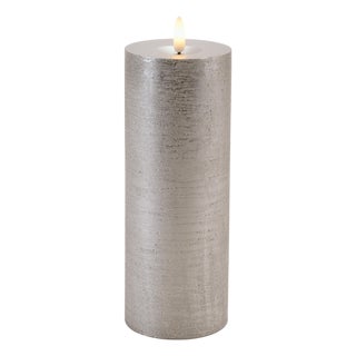 Metallic FIA Wick LED Candle (Set of 2) For Sale