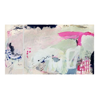 Contemporary Abstract Acrylic on Canvas "Far Away" by Macha Poynder For Sale