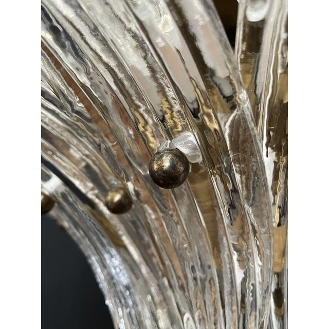 Palmette Chandelier in Clear Glass, 1990s For Sale - Image 15 of 18