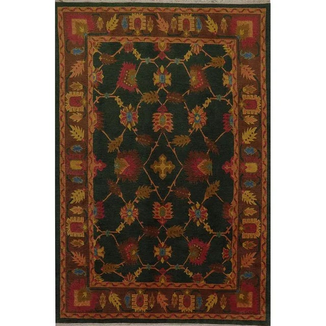 Handwoven Tibetan Area Rug 5'9" X 8'11" For Sale In Dallas - Image 6 of 6