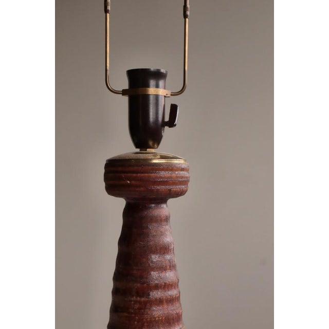 Large Art Nouveau Ceramic Table Lamp by Hans Peter Knudsen, Denmark, 1920s For Sale - Image 13 of 16