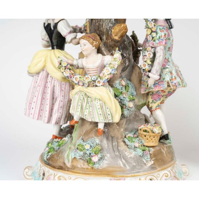 19th Century Napoleon III Porcelain Figurines from Meissen For Sale - Image 10 of 13
