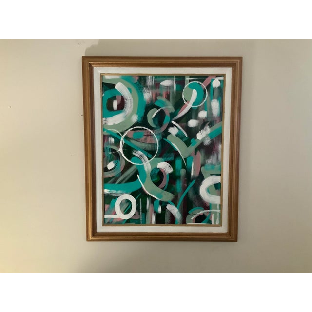 Modern Abstract Expressionist Painting, Framed For Sale - Image 10 of 10