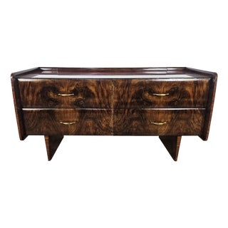 Vintage Chest of Drawers with Glass Top, 1950 For Sale