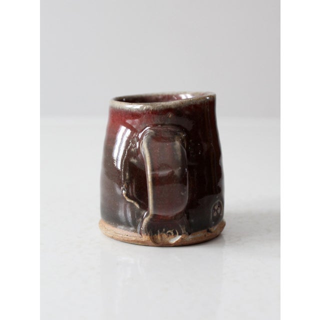 Ceramic Vintage Studio Pottery Mug For Sale - Image 7 of 12
