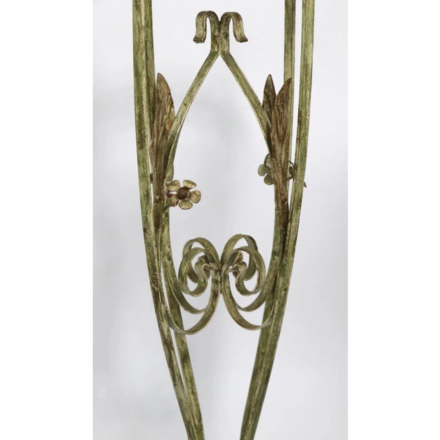 1920s Wrought Iron Plant Stand Pedestal After Salterini For Sale - Image 5 of 9