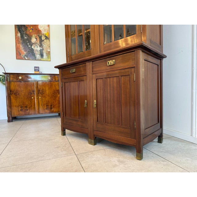 Antique Art Nouveau Display Bookcase, 1890s For Sale - Image 13 of 14