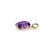 14k Gold Hand-Carved Amethyst Flower Charm For Sale - Image 4 of 9