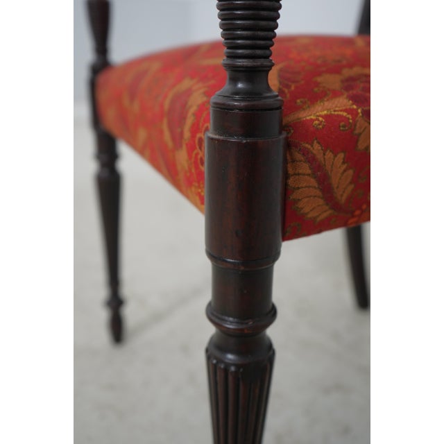 Pair Antique 19th Century English Sheraton Mahogany Armchairs For Sale - Image 16 of 18