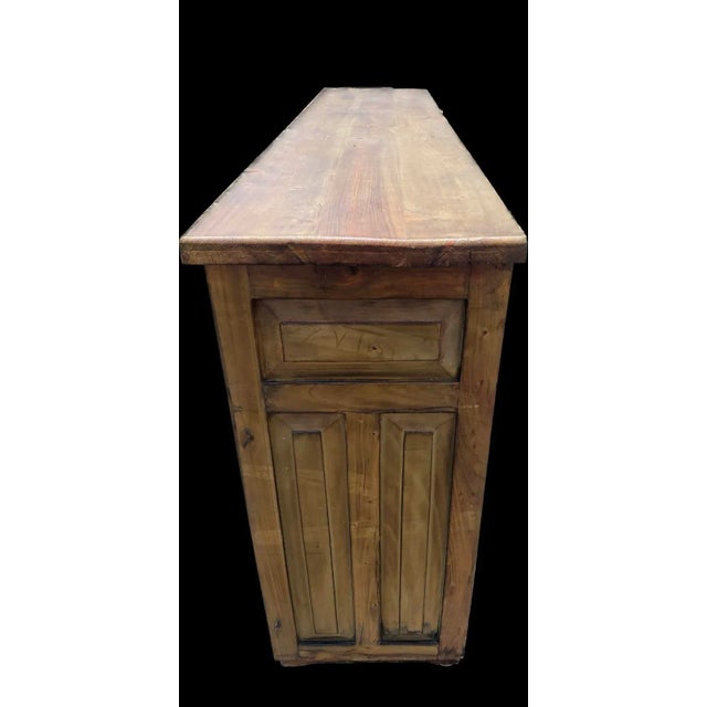 Wood Late 20th Century 6 Doors Solid Wood Dining Room Rustic Storage Sideboard Buffet in the Style of Ralph Lauren For Sale - Image 7 of 10