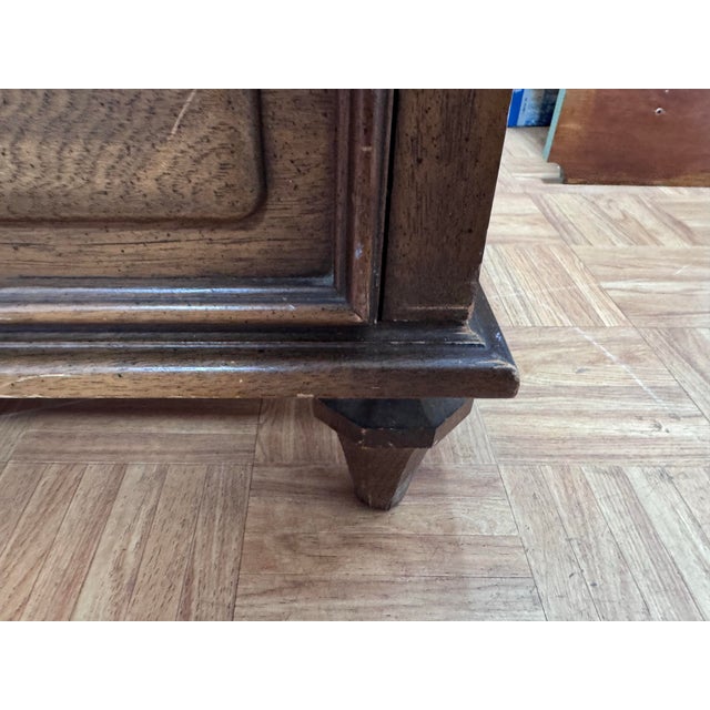 Brown 1966 Lane Mediterranean Cedar Chest With Drawer | Raised Panel Pecan Blanket Chest | Aroma-Tite Hope Chest For Sale - Image 8 of 12