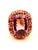 Bochic "Orient" Vintage Orange Sapphire & Amethyst Ring Set 18K Gold & Silver For Sale - Image 17 of 18