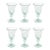 La Verrerie De Biot Set of 6 Handblown Pale Aquamarine Stemmed Drinking Glasses For Sale