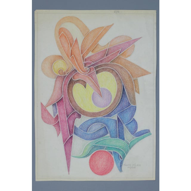 Fritz Klee, Abstract Composition, Germany, 1955, Drawing For Sale - Image 3 of 17