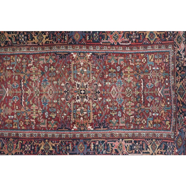 Persian Vintage Heriz Rug 7'3'' x 10'9'' For Sale - Image 3 of 11