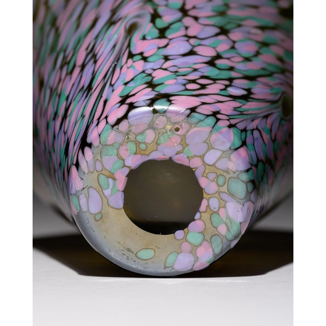Austro-Bohemian Jugendstil Iridescent Art Glass Vase, 1890s For Sale - Image 13 of 14