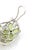 Mid 20th Century Pair of Peridot & Diamonds 14k White Gold Wide Semi Hoop Earrings For Sale - Image 4 of 5