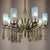 Large Mid-Century Italian Sculptural Chandelier in Brass and Glass, Italy, 1950s For Sale - Image 14 of 18