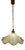 Vintage Ceiling Lamp with Relief Glass Shade on Oak Wood Mount and Brass Chain, 1970s For Sale