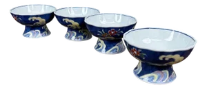 Vintage Japanese Bowls in Porcelain, 1950s, Set of 4