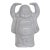 White Ceramic Laughing Buddha With Arms Raised Hotei Figurine Gloss Finish 5027b For Sale