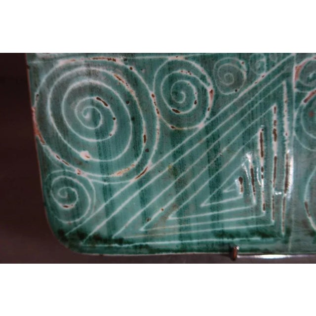 Green Deputy Dish from Robert Picault, 1950s For Sale - Image 8 of 9
