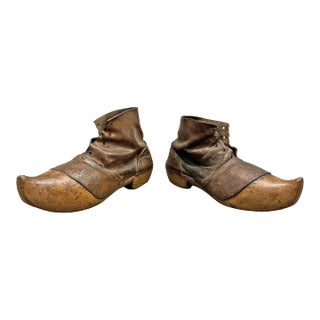 Pair of 19th/20th Century Dutch Garden Clogs For Sale