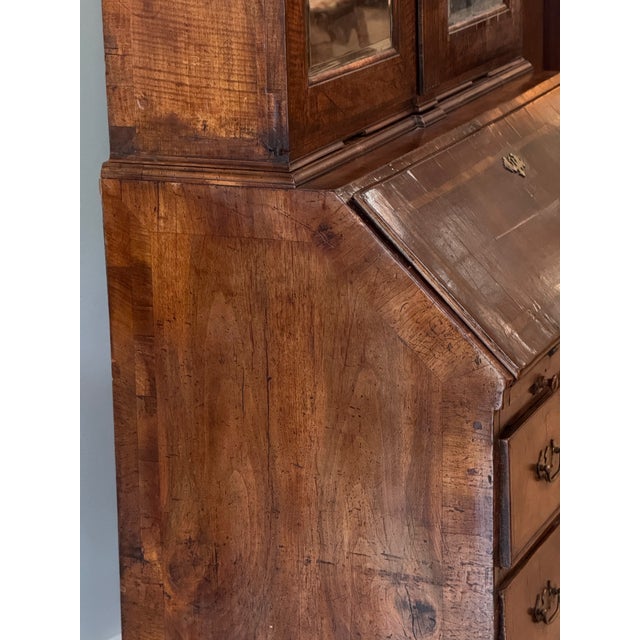 Early 18th Century Dutch Baroque Burl Walnut Drop-Front Secretary Desk For Sale - Image 16 of 18