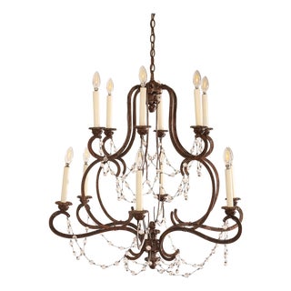 Niermann Weeks Avignon Iron Chandelier For Sale