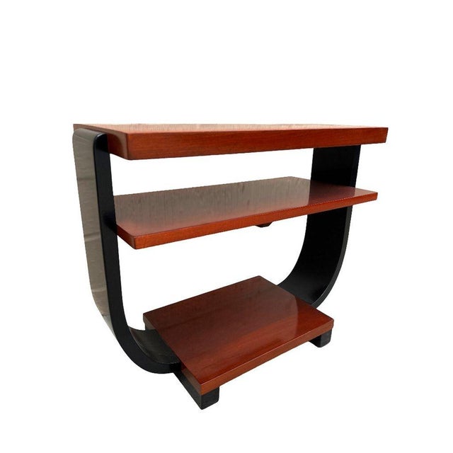 Wood 1930s 2-Tone Geometric Art Deco Side & Coffee Table Attributed to Gilbert Rohde for Brown Saltman For Sale - Image 7 of 11
