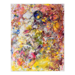 Floating Bubbles - Abstract Expressionist Composition in Acrylic on Canvas by Charles David Francis