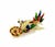The Large Enamel 18k Yellow Gold Parrot Pin Brooch is a stunning vintage piece of jewelry that features a beautifully...