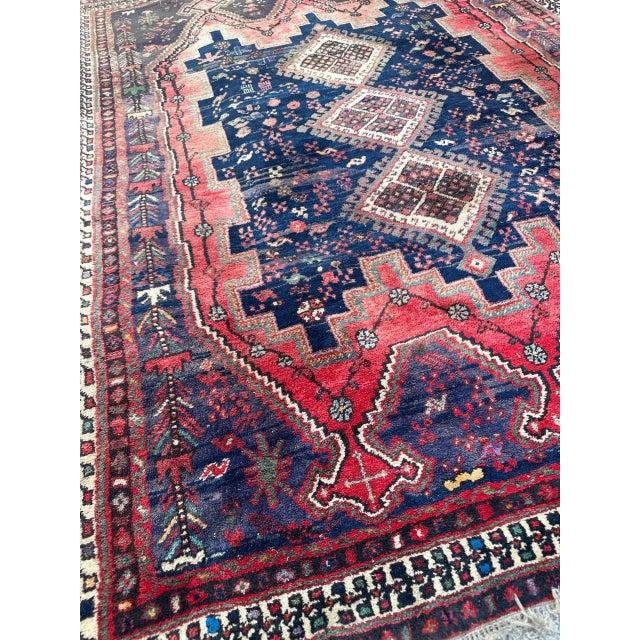 Vintage Afshar Rug, 1960s For Sale - Image 10 of 18