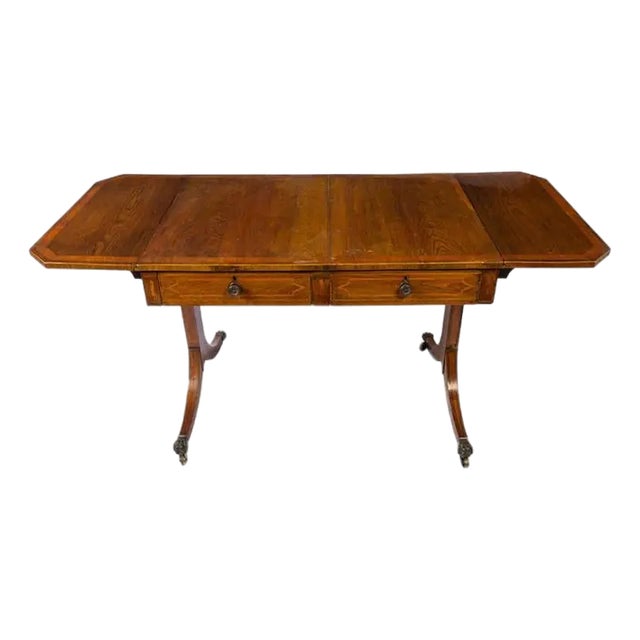 Antique English Mahogany Pembroke Adjustable Table For Sale