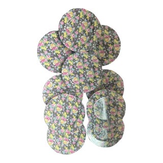 Late 20th Century Fitz and Floyd "Mille Fleurs" Salad Plates- Set of 10 For Sale