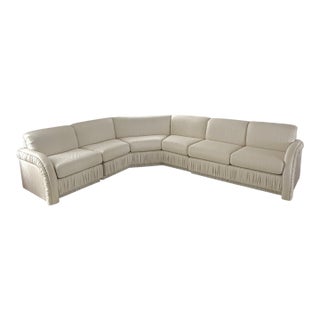 Vintage Postmodern Fully Upholstered Sculptural Sectional For Sale