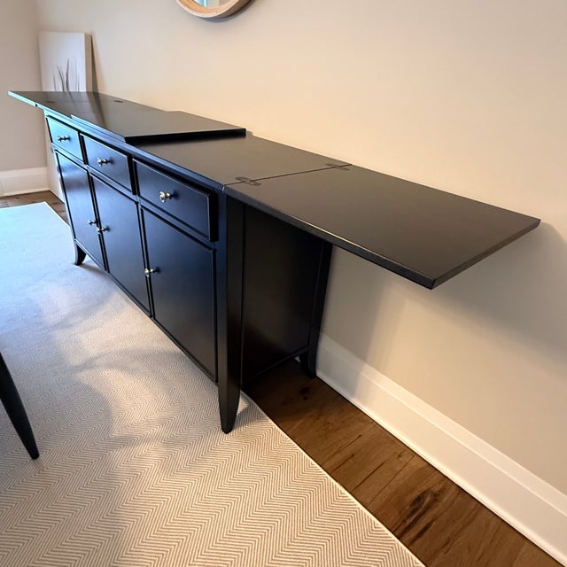 Arhaus Leighton Buffet Double your storage and serving space with this four drawers, two door and two buffet with fold out...