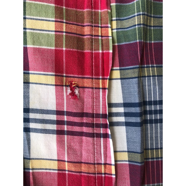 Vintage Ralph Lauren Plaid Madras Ruffle Pillow Shams a Pair Chairish